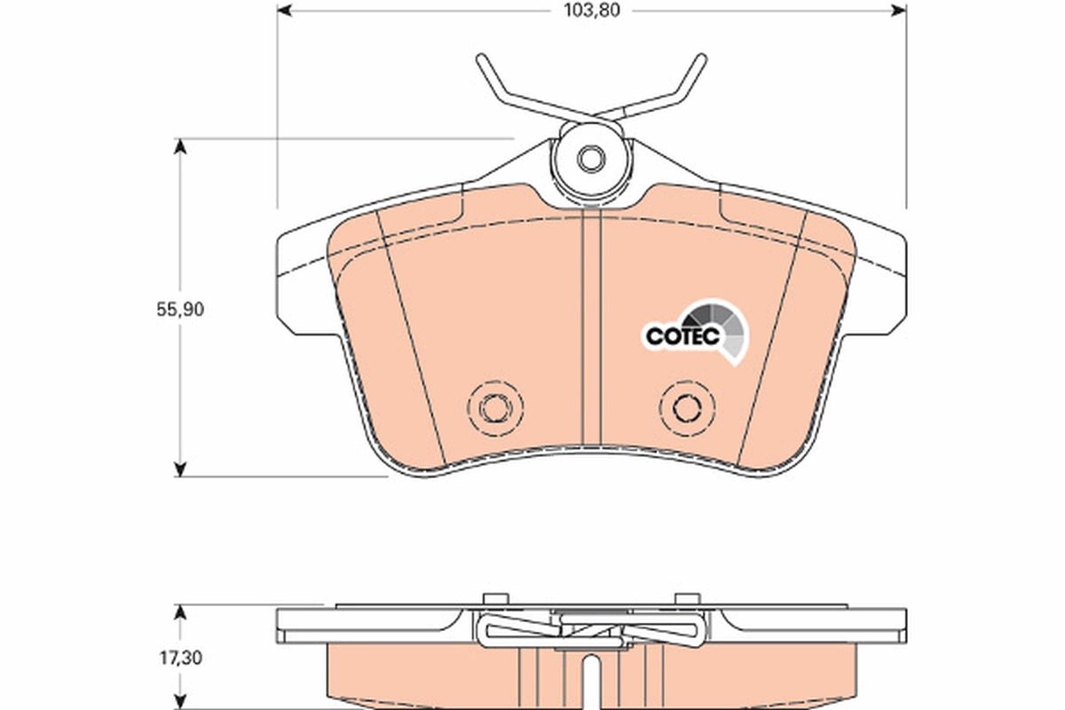 Brake Pad Set, disc brake GDB1828