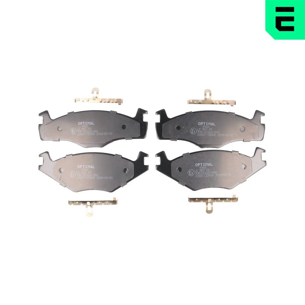 OPTIMAL BP-09968 - Bremsbelagsatz, Scheibenbremse