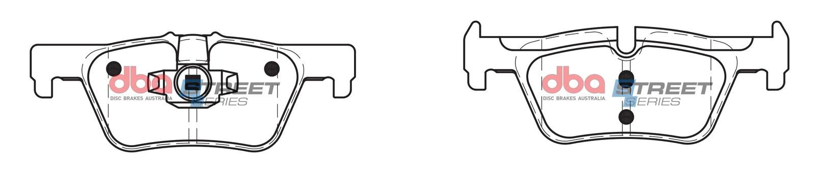 DBA SS STREET SERIES BRAKE PADS [ BMW Series 1,2,4 2011 - On R ](suits wear sensor DBAWS1067, DBAWS1070 ) - TecDoc Only