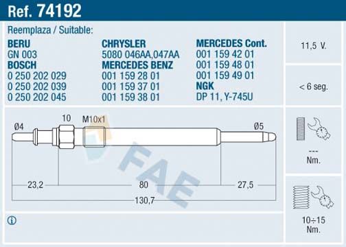 Glow Plug 74192