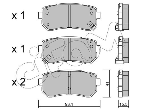 Brake Pad Set, disc brake 822-725-0