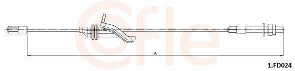 Cable Pull, parking brake 92.1.FD024