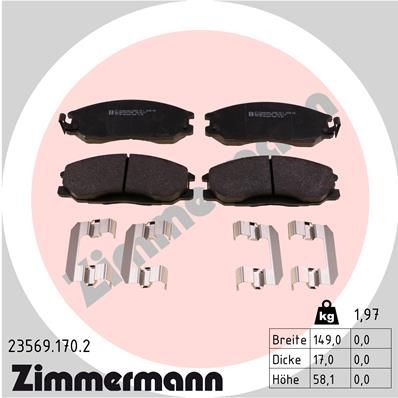 Brake Pad Set, disc brake 23569.170.2