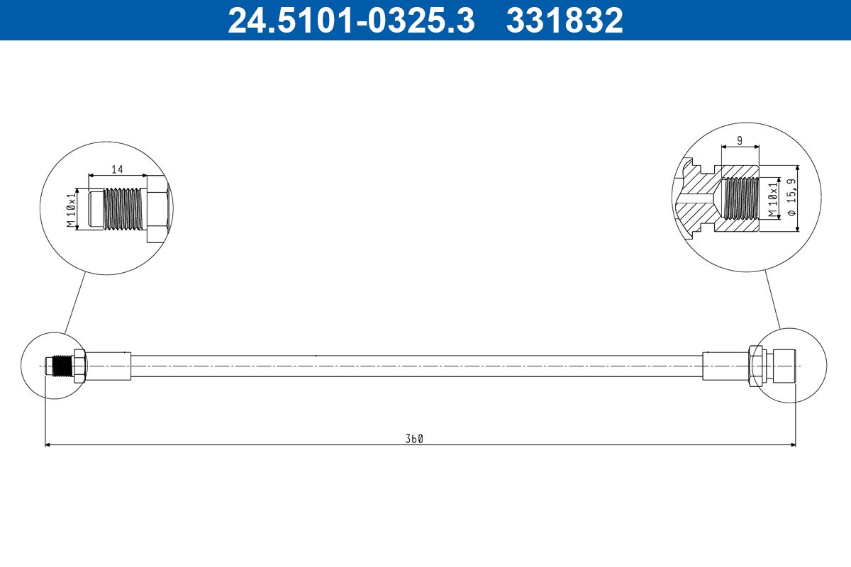 ATE 24.5101-0325.3 - Bremsschlauch