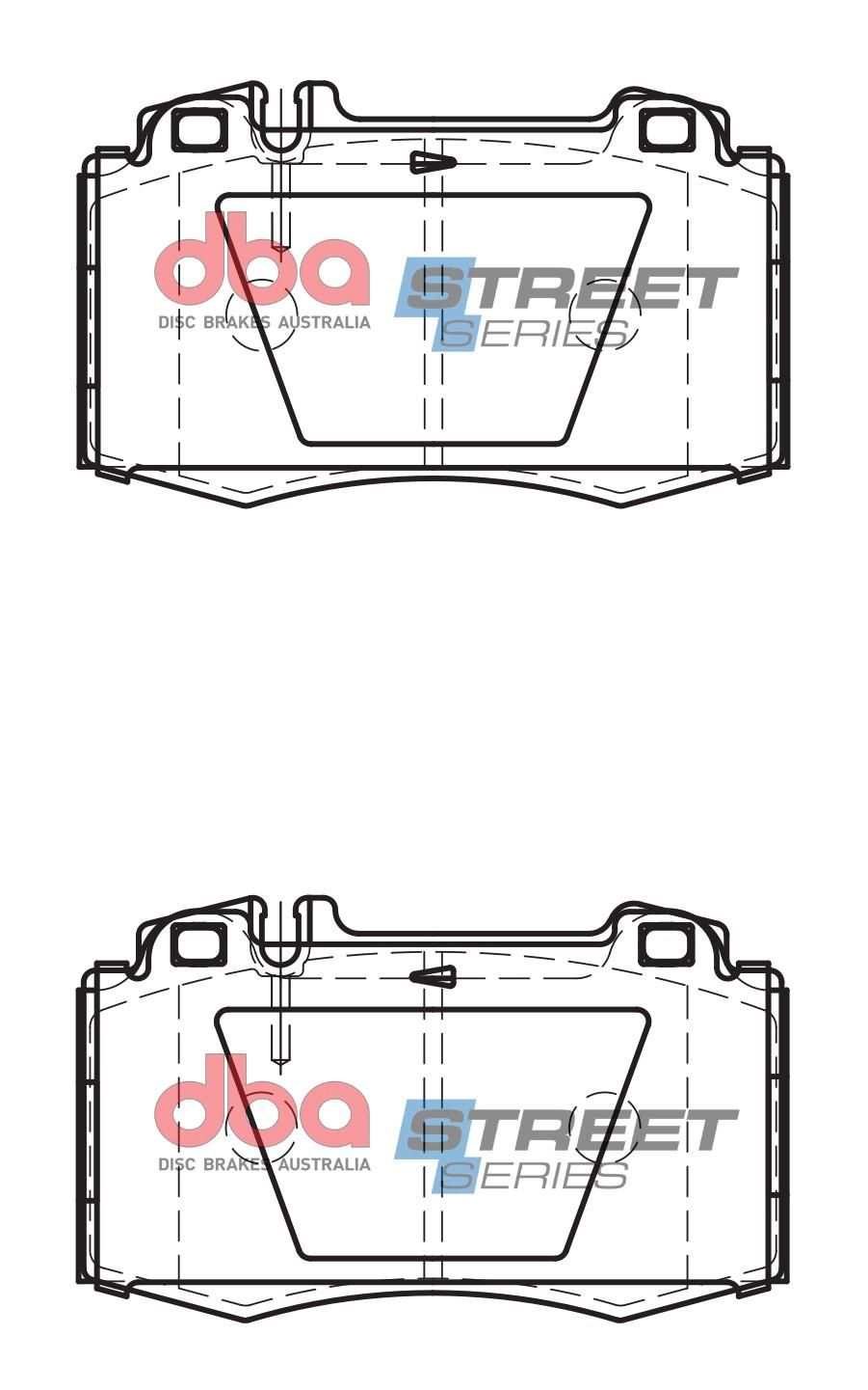 DBA SS STREET SERIES BRAKE PADS [ Ferrari & Mercedes 1997-2014 F ](suits wear sensor DBAWS1104 ) - TecDoc Only