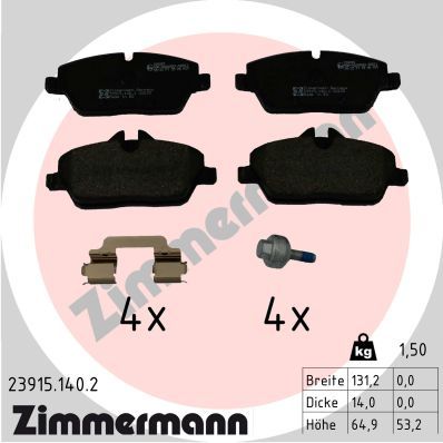 Brake Pad Set, disc brake 23915.140.2