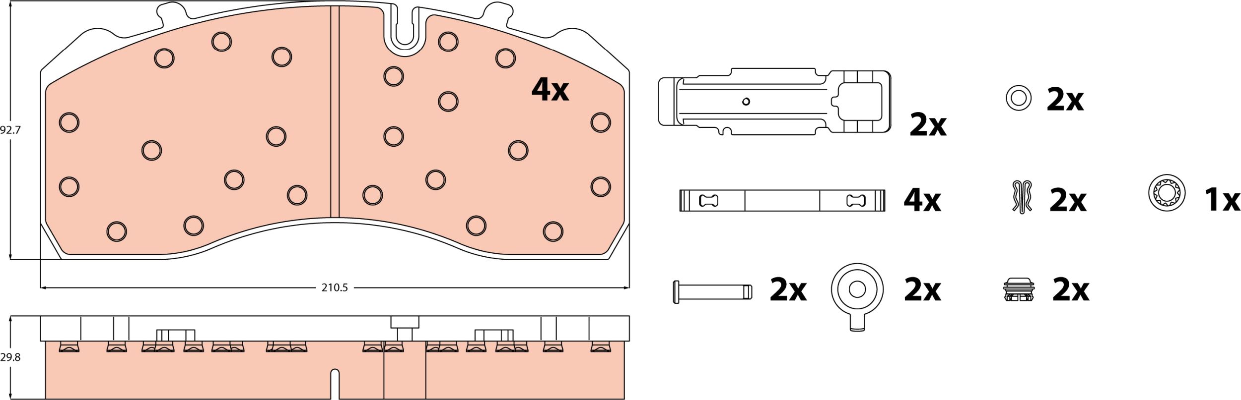 TRW DISC BRAKE PADS - TecDoc 1