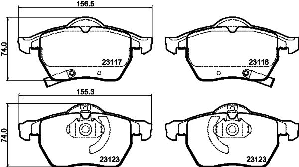 Brake Pad Set, disc brake 8DB 355 008-141