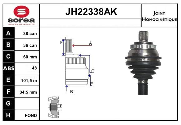 KIT CV JOINT AVEC KR026 - SHARAN 00