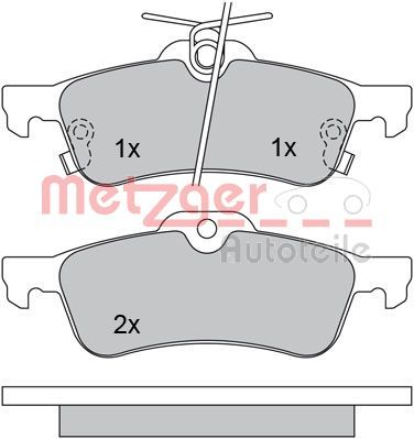 Brake Pad Set, disc brake 1170247