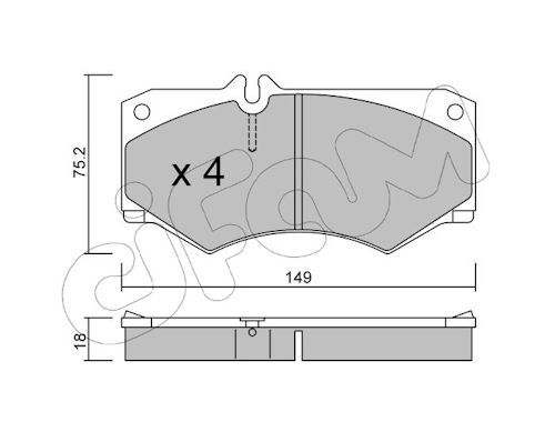 Bremsbelagsatz, Scheibenbremse