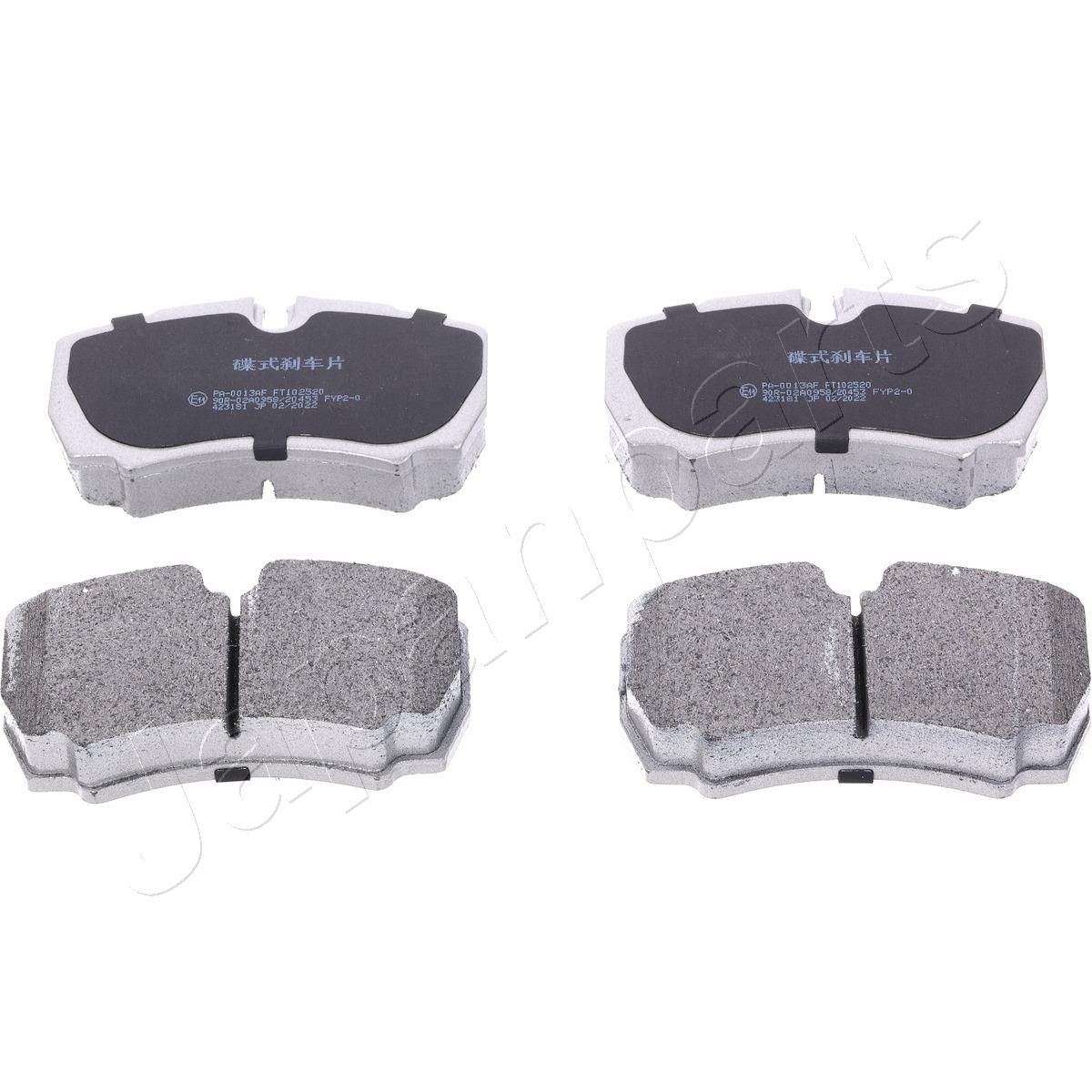 Bremsbelagsatz, Scheibenbremse