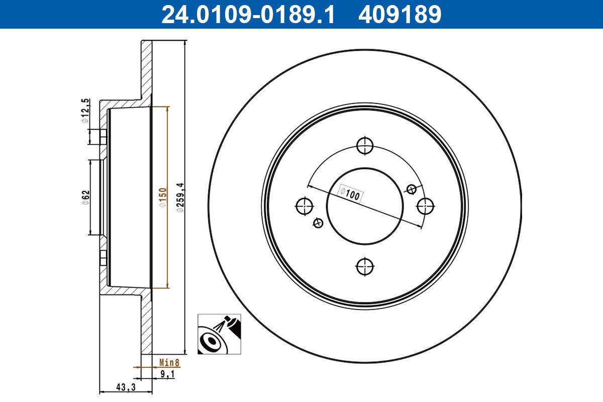 Brake Disc 24.0109-0189.1