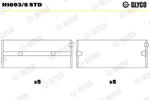 H1093/5 STD GLYCO főtengelycsapágy