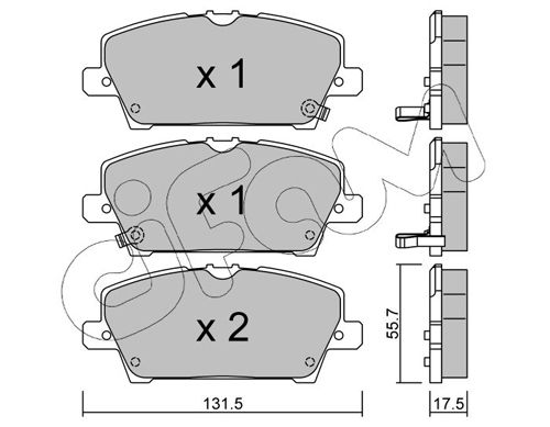 Brake Pad Set, disc brake 822-728-0