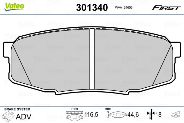 Brake Pad Set, disc brake 301340