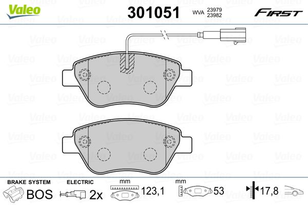 Brake Pad Set, disc brake 301051