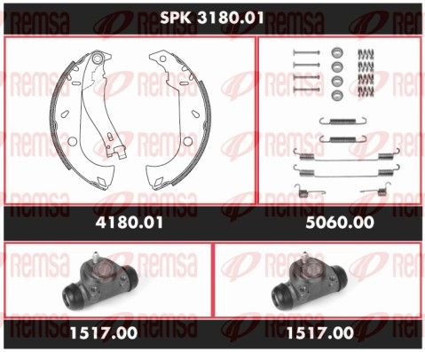 SPK 3180.01 REMSA Super Precision Kit Fék készlet, dobfék