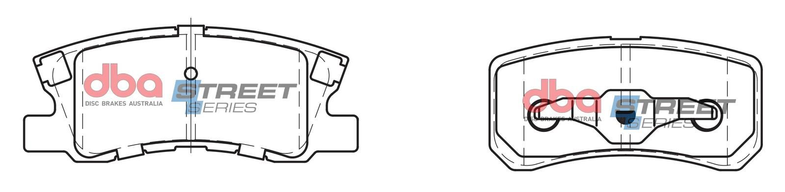 DBA SS STREET SERIES BRAKE PADS [ Dodge/Jeep & Mitsubishi 2004-2014 R ] - TecDoc Only