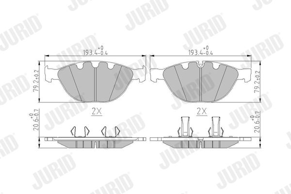 Brake Pad Set, disc brake 573150J