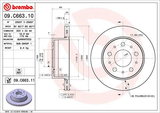 Brake Disc 09.C663.11