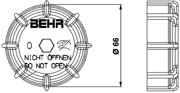 Verschlussdeckel, Kühlmittelbehälter