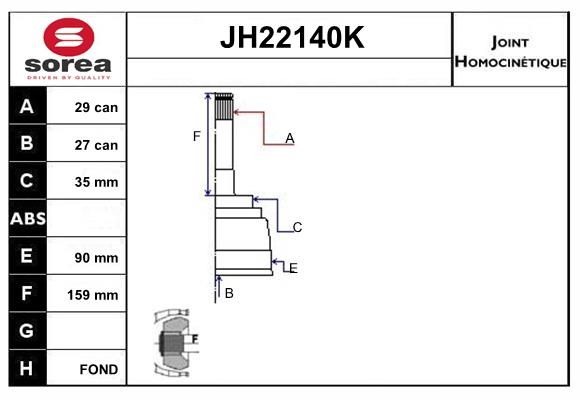 KIT CV JOINT AVEC KR - PATROL