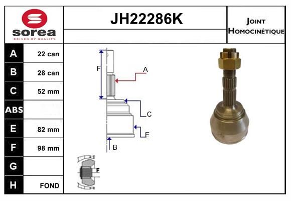 KIT CV JOINT AVEC KR078 -