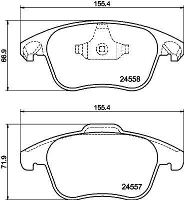 Комплект тормозных колодок, дисковый тормоз 8DB 355 015-561