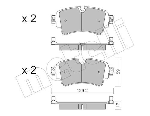 METELLI 22-1129-0 - Bremsbelagsatz, Scheibenbremse