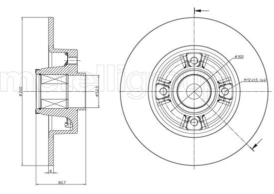 METELLI 23-0722 - Bremsscheibe