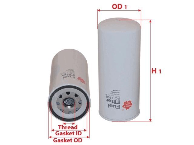 FUEL FILTER FITS P550529 - TecDoc Only