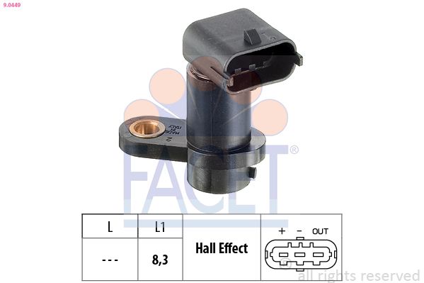 9.0449 FACET Made in Italy - OE Equivalent érzékelő, vezérműtengely-pozíció