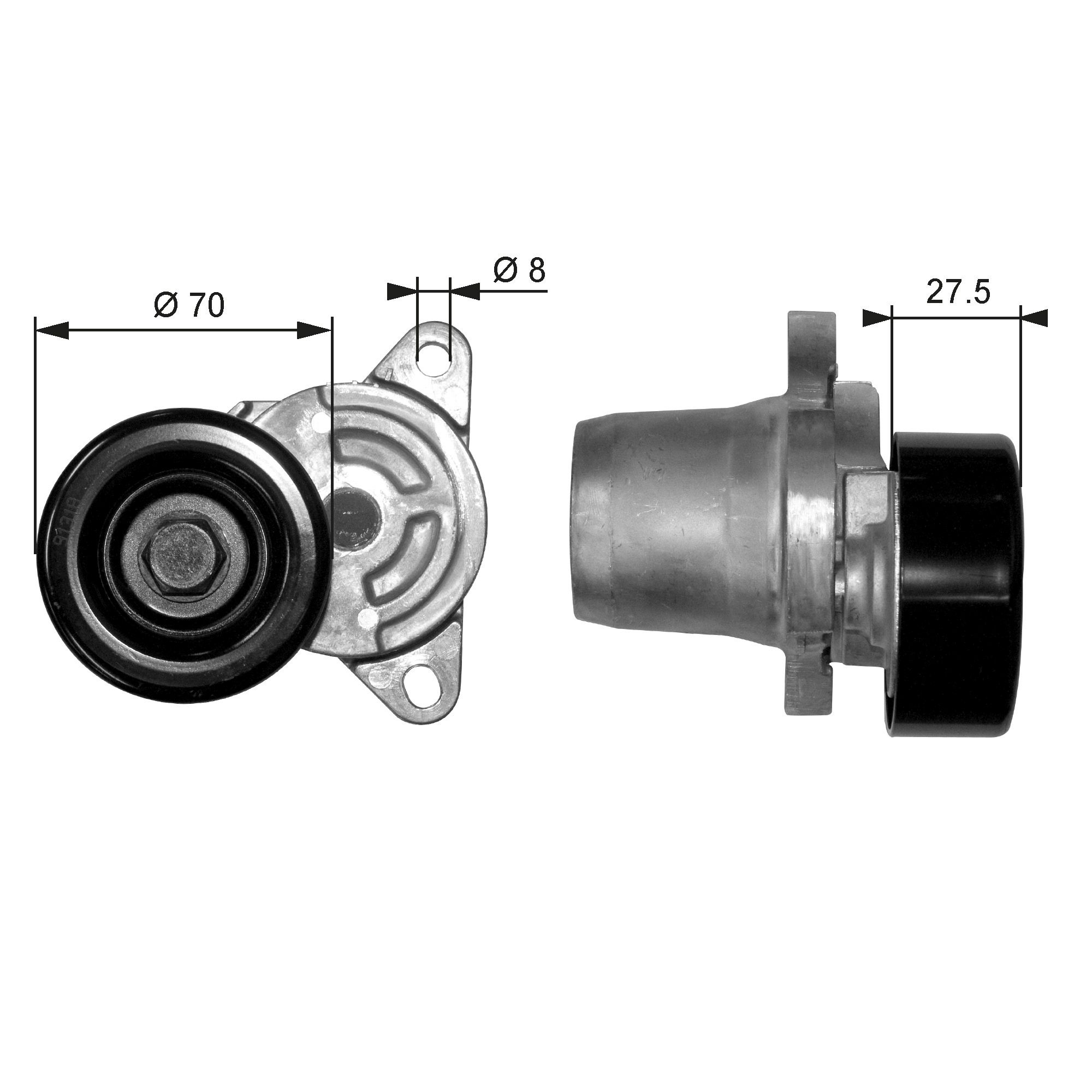 Belt Tensioner, V-ribbed belt T38454