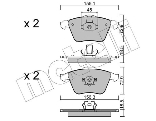 Brake Pad Set, disc brake 22-0549-3