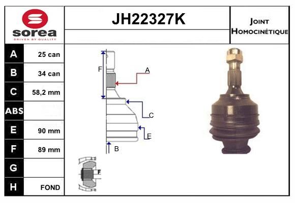 KIT CV JOINT AVEC KR123 - C5