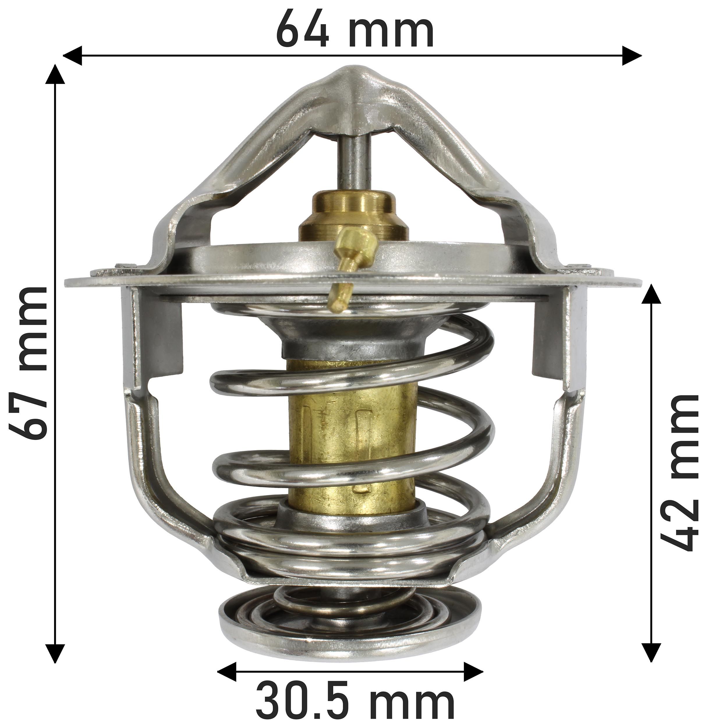 THERMOSTAT 64MM DIA 82C MAZDA/ MITSUBISHI - TecDoc Only