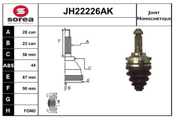 KIT CV JOINT AVEC KR053 - 626