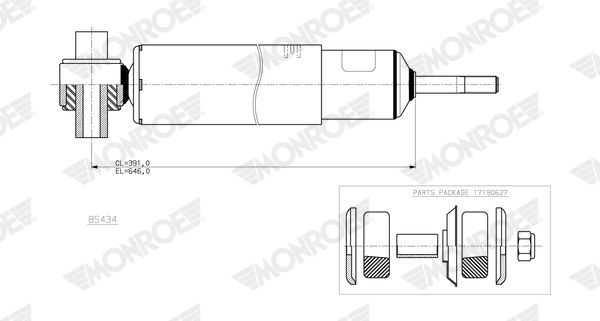 B5434 MONROE MONROE MAGNUM Axle lengéscsillapító