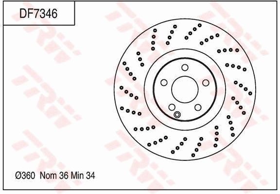 TRW BRAKE DISC - TWIN PACK - TecDoc Only