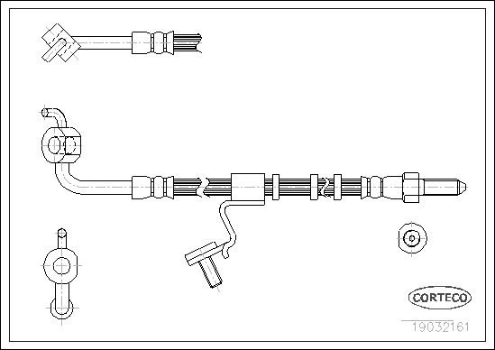 FLEXIBLE DE FREIN FORD ESCORT, O  0705