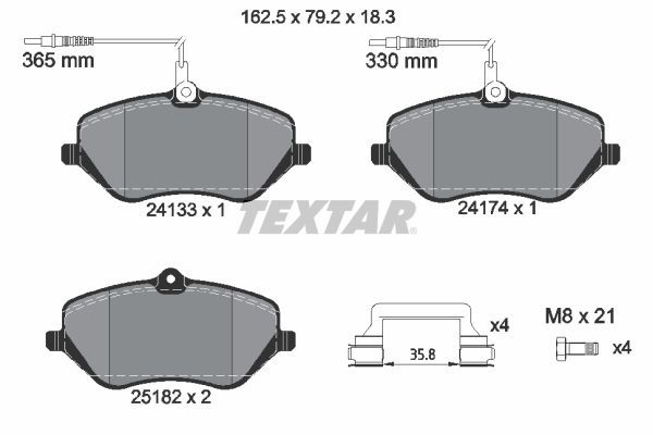 Brake Pad Set, disc brake 2413303