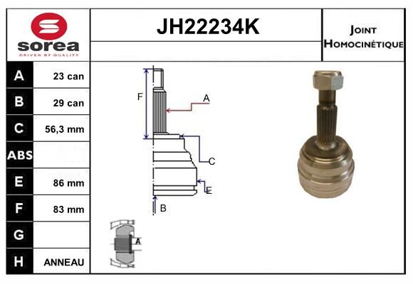 KIT CV JOINT AVEC KR089 - LAGUNA