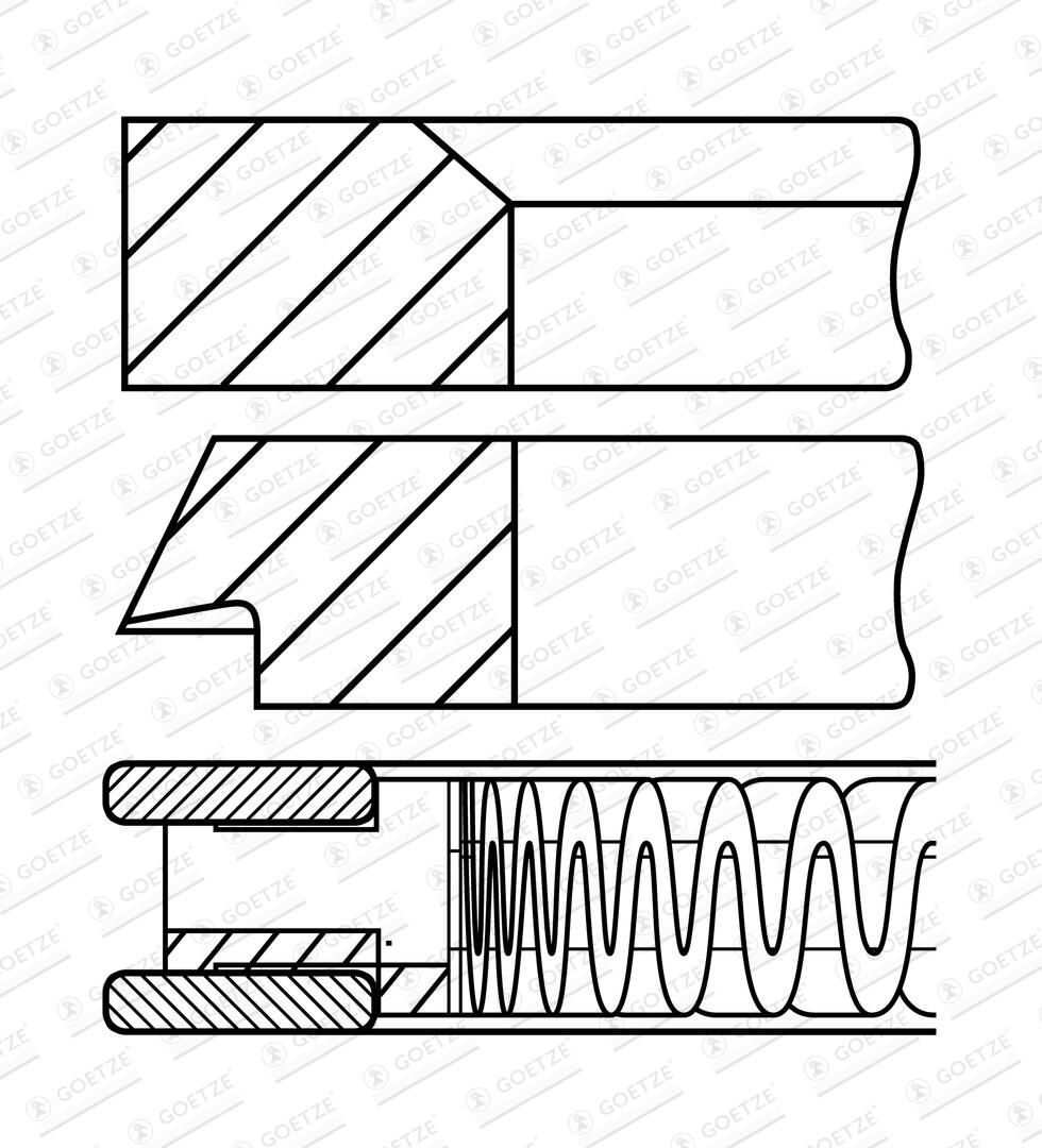 GOETZE ENGINE 08-110300-00 - Kolbenringsatz