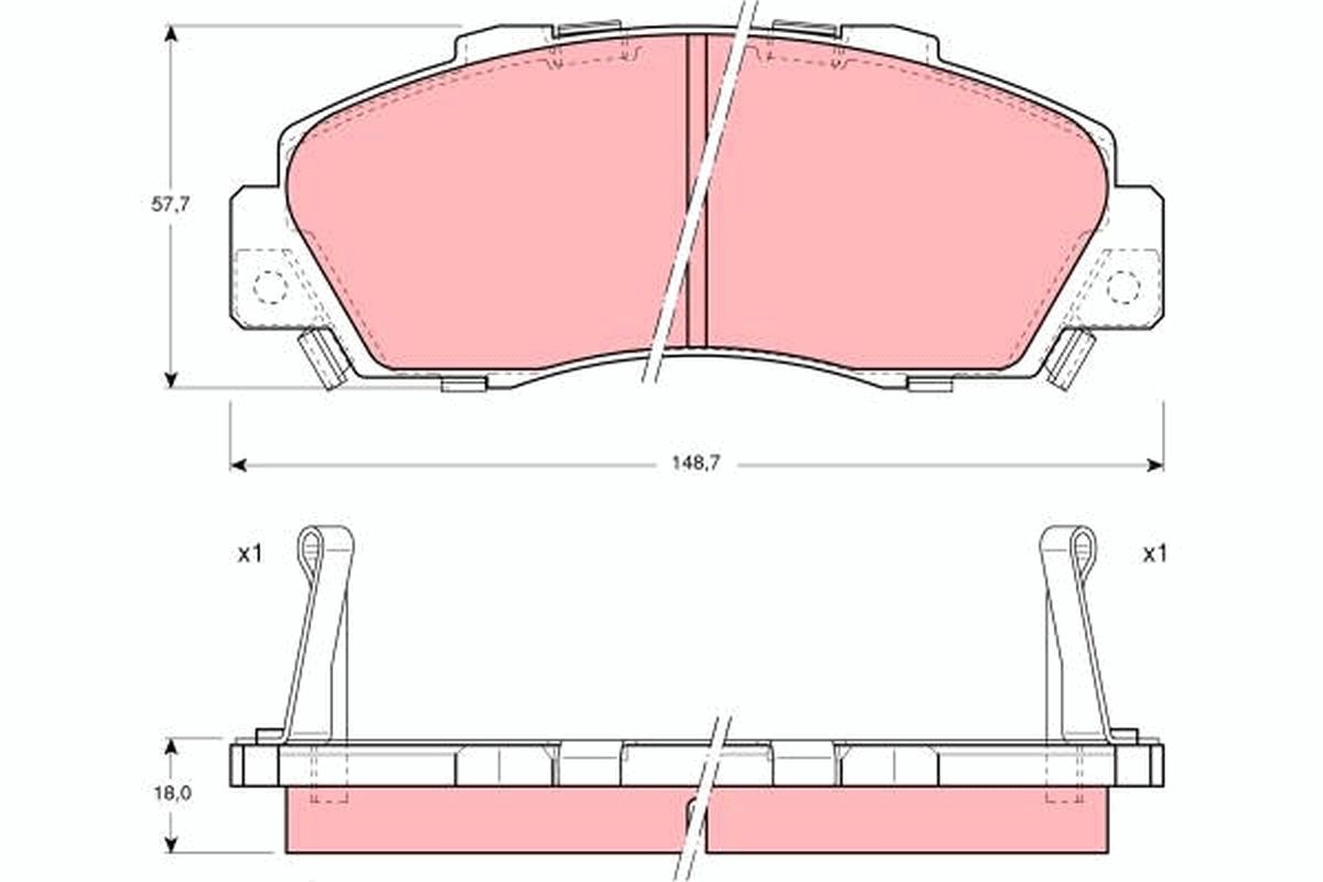 Brake Pad Set, disc brake GDB995