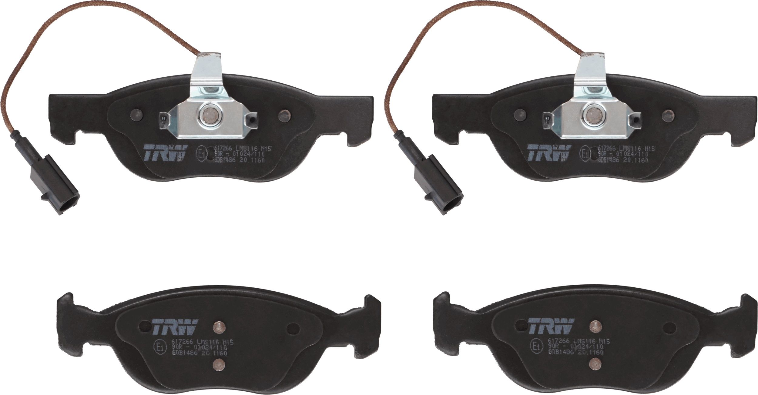 TRW GDB1486 - Bremsbelagsatz, Scheibenbremse