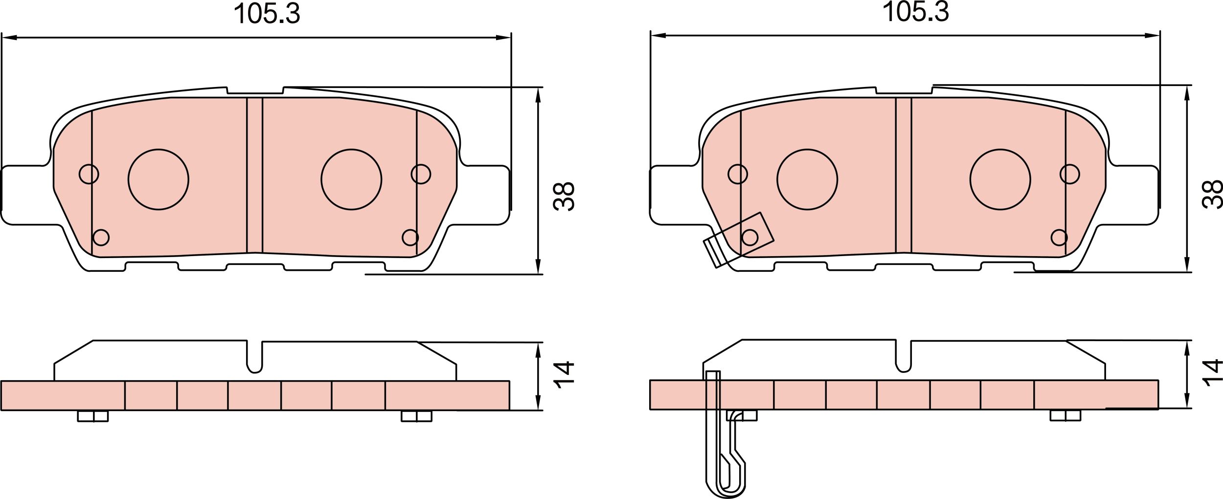 TRW DISC BRAKE PADS - TecDoc Only