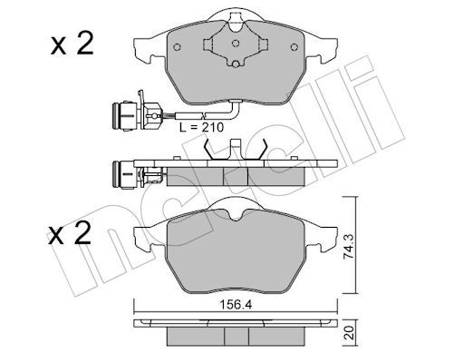 METELLI 22-0181-0 - Bremsbelagsatz, Scheibenbremse