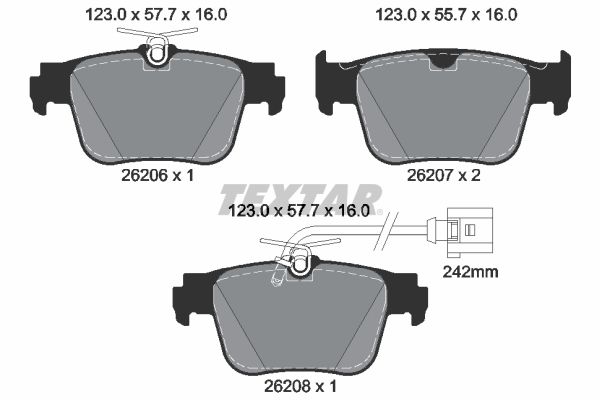 Brake Pad Set, disc brake 2620603