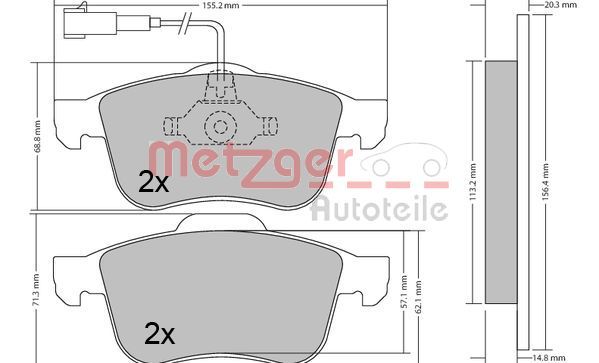 Brake Pad Set, disc brake 1170424